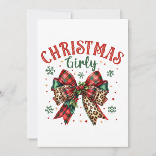 Xmas Gift Christmas Girly Holiday Card