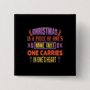 Xmas Gift Christmas Is A Piece 15 Cm Square Badge