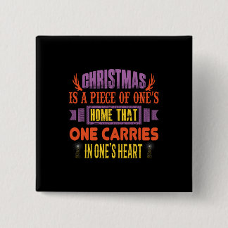 Xmas Gift Christmas Is A Piece 15 Cm Square Badge