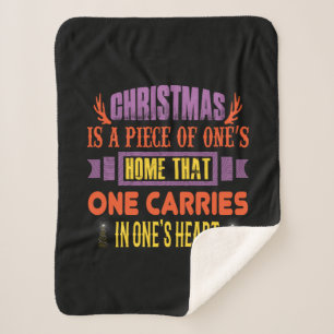 Xmas Gift Christmas Is A Piece Sherpa Blanket