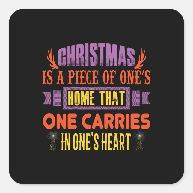 Xmas Gift Christmas Is A Piece Square Sticker (Front)