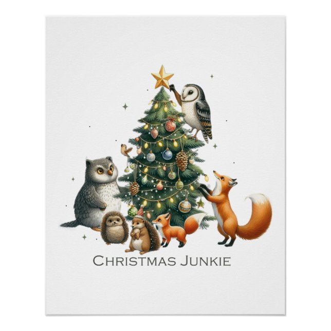 Xmas Gift Christmas Junkie Poster (Front)