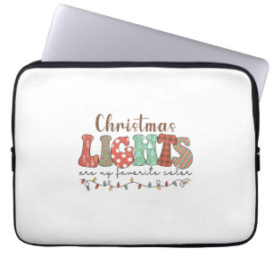 Xmas Gift Christmas Lights Are My Favourite Colour Laptop Sleeve