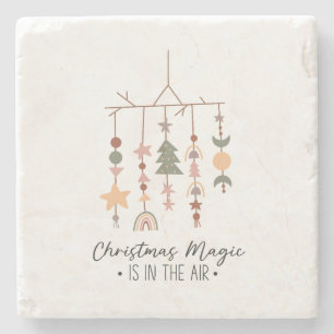 Xmas Gift Christmas Magic Is In The Air Stone Coaster