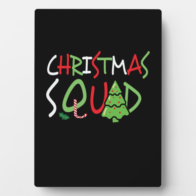 Xmas Gift Christmas Squad Plaque (Front)
