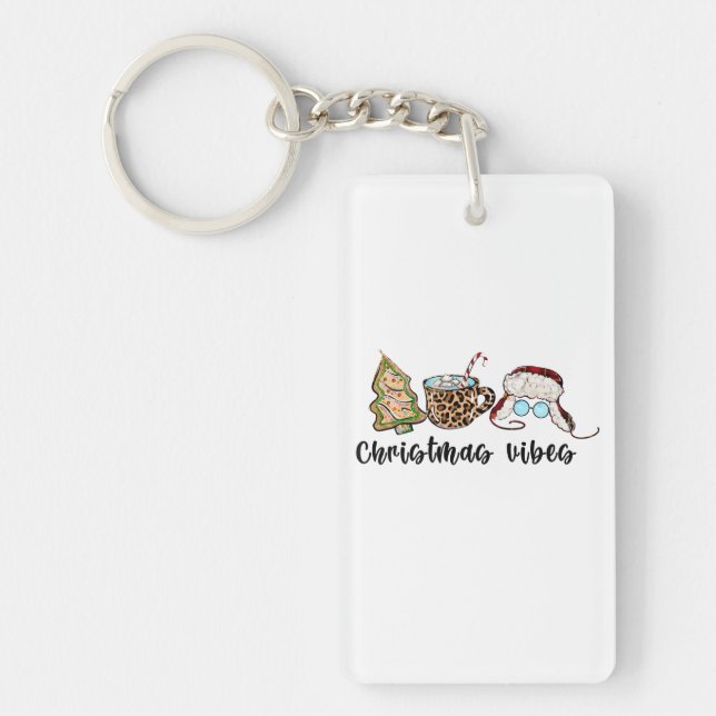 Xmas Gift Christmas Vibes Key Ring (Front)