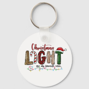Xmas Gift Chritsmas Light Are My Favourite Colour Key Ring