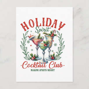 Xmas Gift Cocktail Club Postcard