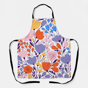 Xmas Gift Colourful And Bright Floral Apron