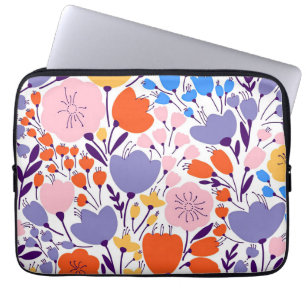 Xmas Gift Colourful And Bright Floral Laptop Sleeve