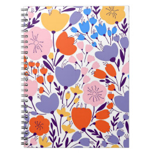 Xmas Gift Colourful And Bright Floral Notebook