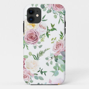 Xmas Gift Creamy White Antique Rose iPhone 11 Case