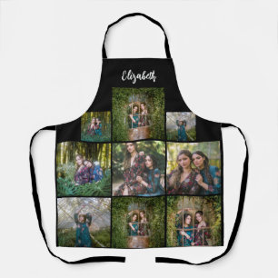 Xmas Gift Custom Name Photo Collage Family Apron