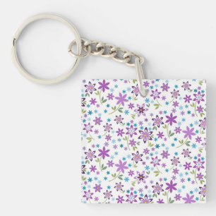 Xmas Gift Cute Floral Ditsy Key Ring