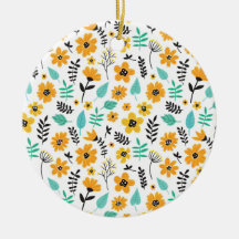 Xmas Gift Cute Hand Drawn Floral Colourful