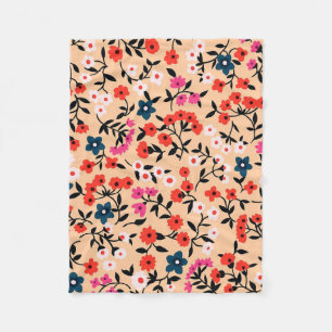 Xmas Gift Cute Small Flower Seamless Fleece Blanket