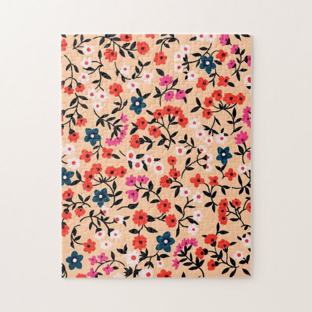 Xmas Gift Cute Small Flower Seamless Jigsaw Puzzle (Vertical)