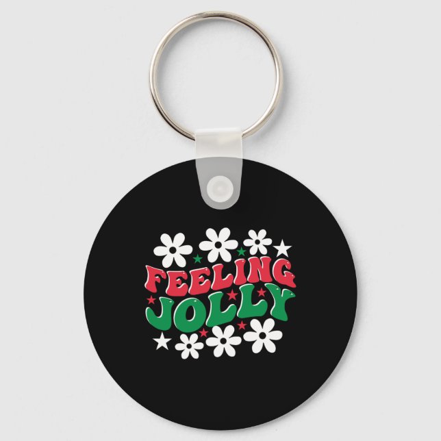 Xmas Gift Feeling Jolly Key Ring (Front)