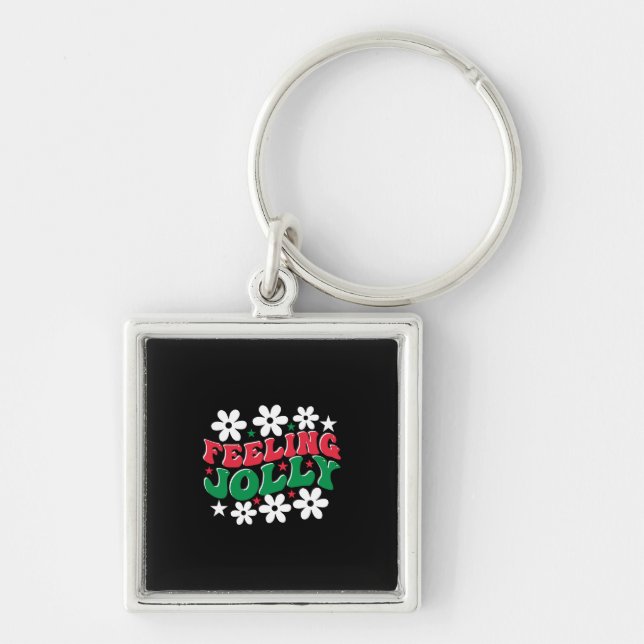 Xmas Gift Feeling Jolly Key Ring (Front)