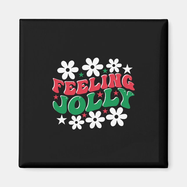 Xmas Gift Feeling Jolly Magnet (Front)