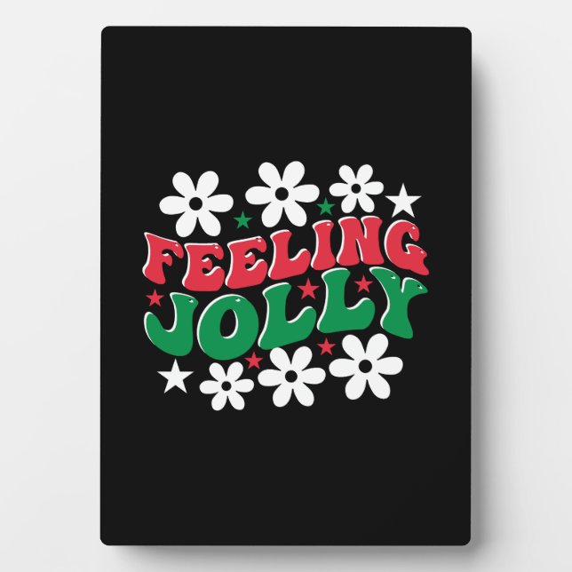 Xmas Gift Feeling Jolly Plaque (Front)