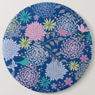 Xmas Gift Floral 60th Birthday 6 Cm Round Badge