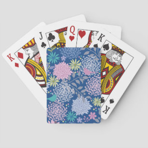 Xmas Gift Floral 60th Birthday Playing Cards