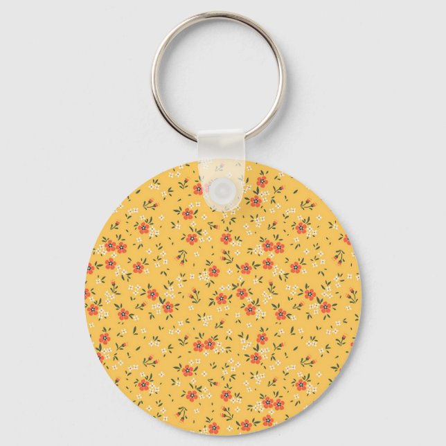 Xmas Gift Floral And Hardy Key Ring (Front)
