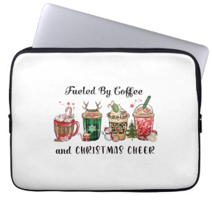 Xmas Gift Fuelled By Coffee And Christmas Cheer Laptop Sleeve