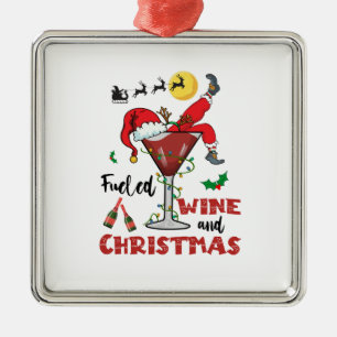Xmas Gift Fuelled Wine And Christmas Metal Ornament
