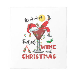 Xmas Gift Fuelled Wine And Christmas Notepad