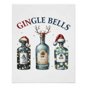 Xmas Gift Gingle Bells Poster