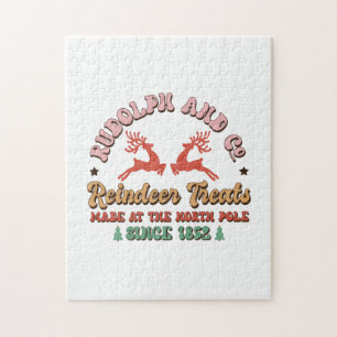 Xmas Gift Go Reindeer Treats Jigsaw Puzzle