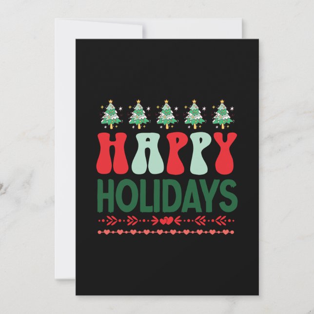 Xmas Gift Happy Holidays Save The Date (Front)