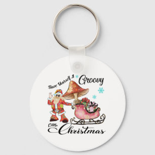 Xmas Gift Have Yourself A Groovy Key Ring