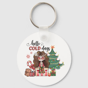 Xmas Gift Hello Cold Days Key Ring