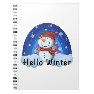 Xmas Gift Hello Winter Notebook
