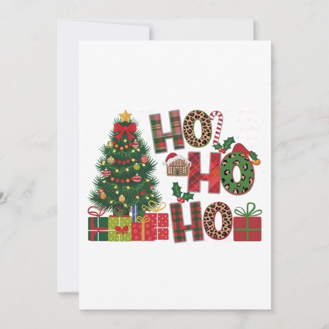Xmas Gift Ho Ho Ho Invitation (Front)