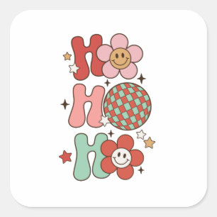Xmas Gift Ho Ho Ho Love Square Sticker