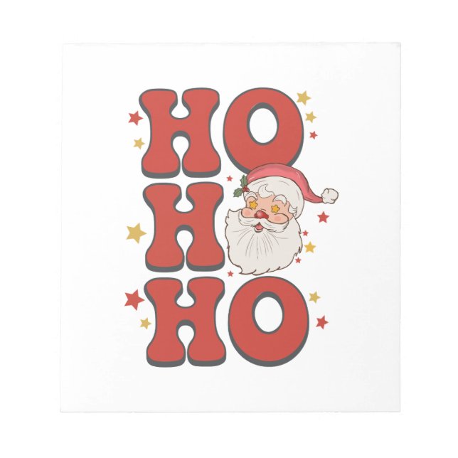 Xmas Gift Ho Ho Ho Santa Notepad (Front)