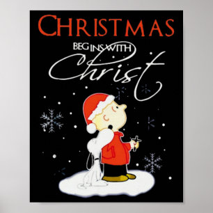 Xmas Gift Holiday Costume Christmas Begins With Ch Poster