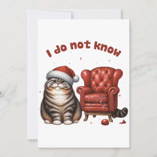 Xmas Gift I Do Not Know Invitation (Front)