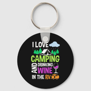 Xmas Gift   I Love Drinking Wine In The RV Key Ring