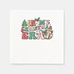 Xmas Gift In My Christmas Era Groovy Napkin