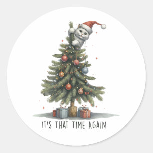 Xmas Gift It Is That Time Again Classic Round Sticker