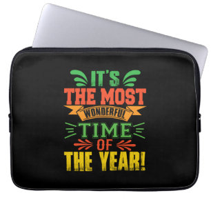 Xmas Gift It Is The Most Wonderful Time Laptop Sleeve