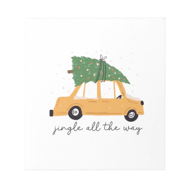 Xmas Gift Jingle All The Way Notepad (Front)