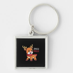 Xmas Gift Jingle Balls Reindeer Key Ring