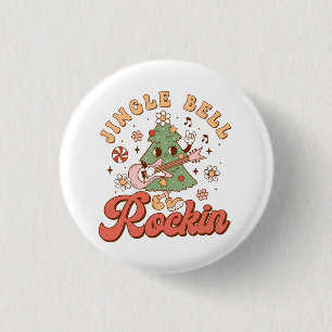Xmas Gift Jingle Bell Rockin 3 Cm Round Badge