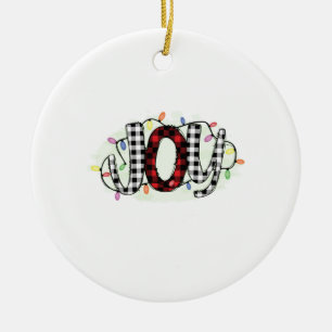 Xmas Gift Joy Christmas Ceramic Ornament